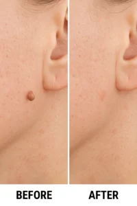 Skin tags removal Weybridge before and after