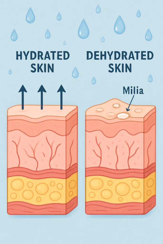 The importance of hydration and milia production Weybridge